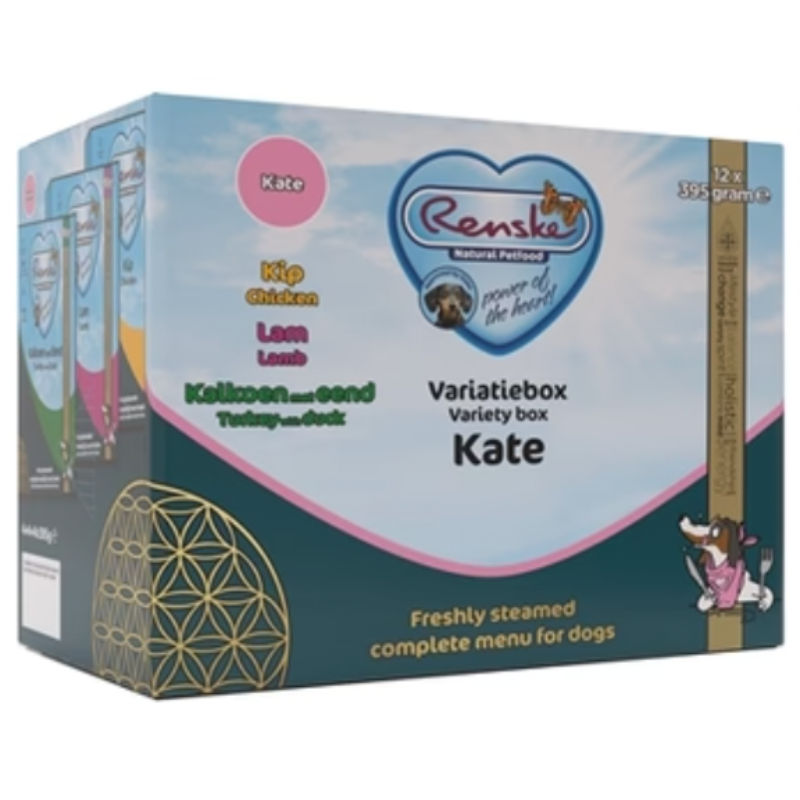 Renske Frisches Fleisch Kate Huhn / Lamm / Pute / Ente 12x395g